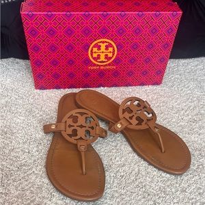 Tory Burch Miller Sandal in Vintage Vachetta Size 10